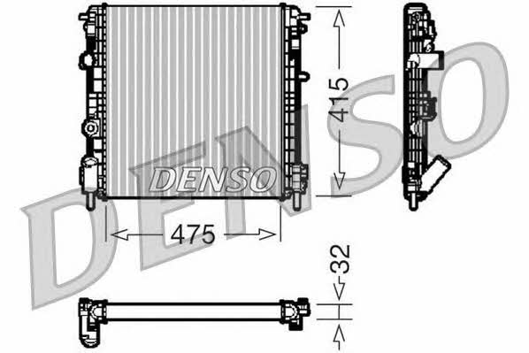 DENSO DRM23014 Radiator, engine cooling DRM23014: Buy near me in Poland at 2407.PL - Good price!