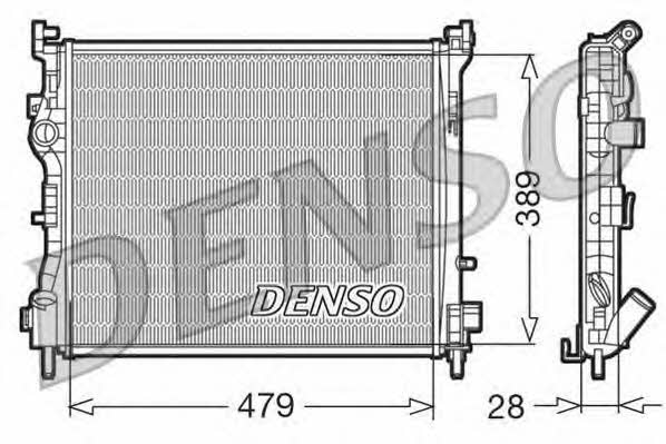 DENSO DRM23016 Радиатор охлаждения двигателя DRM23016: Отличная цена - Купить в Польше на 2407.PL!