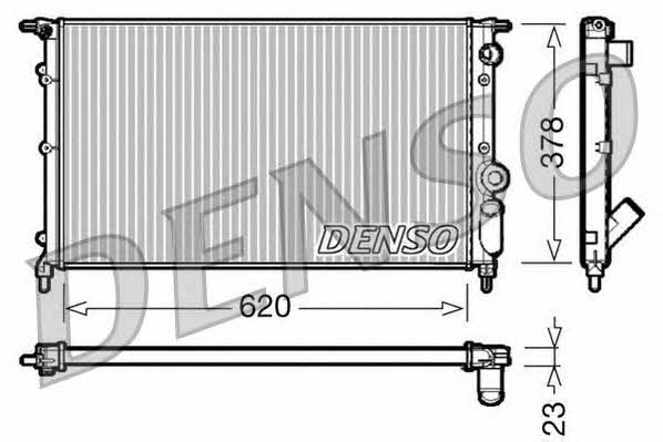 DENSO DRM23022 Radiator, engine cooling DRM23022: Buy near me in Poland at 2407.PL - Good price!