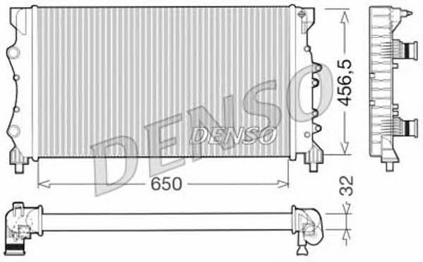 DENSO DRM23025 Radiator, engine cooling DRM23025: Buy near me in Poland at 2407.PL - Good price!