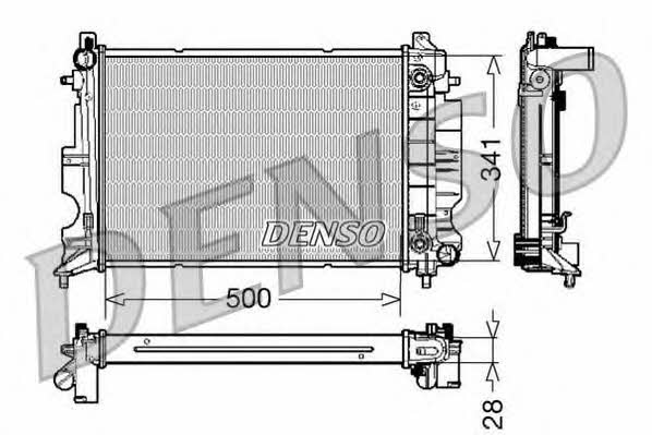 DENSO DRM25013 Radiator, engine cooling DRM25013: Buy near me in Poland at 2407.PL - Good price!