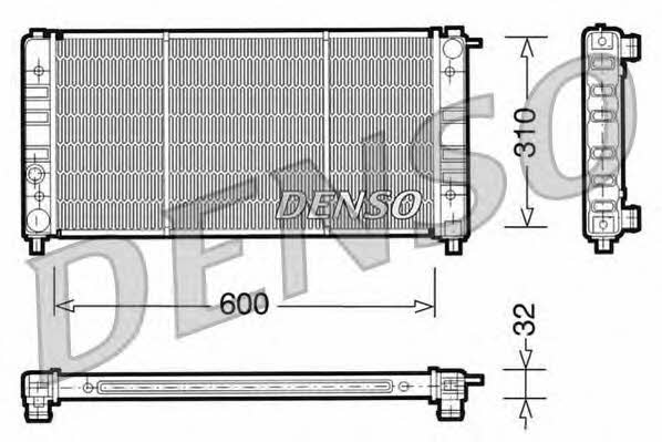 DENSO DRM26002 Radiator, engine cooling DRM26002: Buy near me in Poland at 2407.PL - Good price!