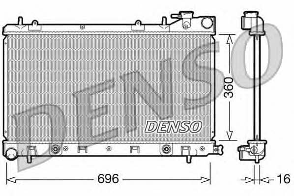 DENSO DRM36002 Радиатор охлаждения двигателя DRM36002: Отличная цена - Купить в Польше на 2407.PL!