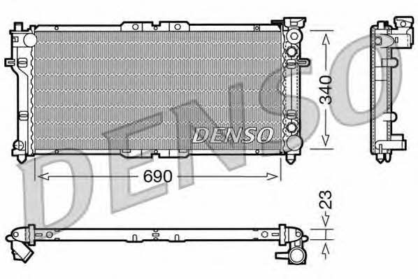 DENSO DRM44004 Радиатор охлаждения двигателя DRM44004: Отличная цена - Купить в Польше на 2407.PL!