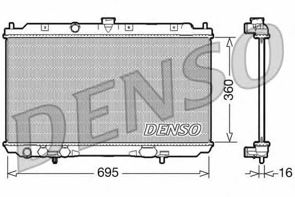 DENSO DRM46025 Радіатор охолодження двигуна DRM46025: Приваблива ціна - Купити у Польщі на 2407.PL!