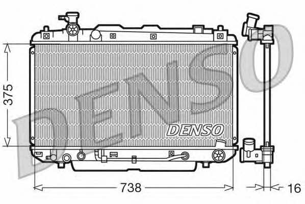DENSO DRM50022 Radiator, engine cooling DRM50022: Buy near me in Poland at 2407.PL - Good price!