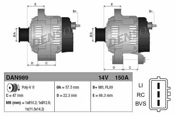 DENSO DAN989 Alternator DAN989: Atrakcyjna cena w Polsce na 2407.PL - Zamów teraz!