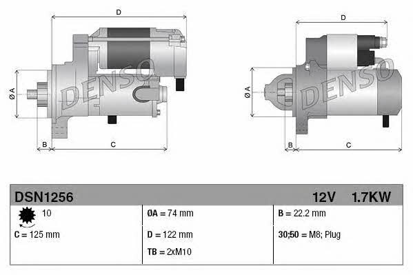 DENSO DSN1256 Стартер DSN1256: Приваблива ціна - Купити у Польщі на 2407.PL!