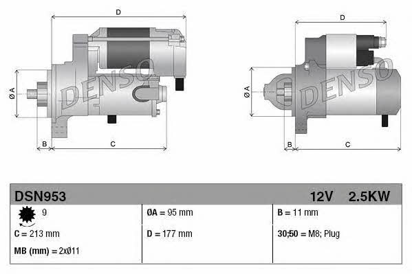 DENSO DSN953 Starter DSN953: Buy near me in Poland at 2407.PL - Good price!