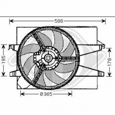 Diederichs 1404001 Hub, engine cooling fan wheel 1404001: Buy near me in Poland at 2407.PL - Good price!
