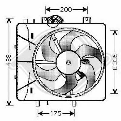 Diederichs 8422605 Hub, engine cooling fan wheel 8422605: Buy near me in Poland at 2407.PL - Good price!