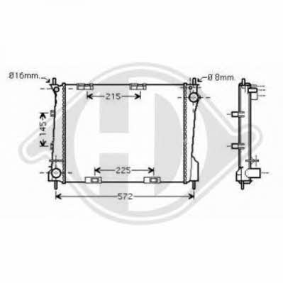 Diederichs 8441401 Radiator, engine cooling 8441401: Buy near me in Poland at 2407.PL - Good price!