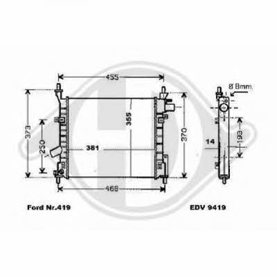 Diederichs 8146006 Radiator, engine cooling 8146006: Buy near me in Poland at 2407.PL - Good price!