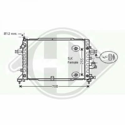 Diederichs 8180608 Радиатор охлаждения двигателя 8180608: Отличная цена - Купить в Польше на 2407.PL!