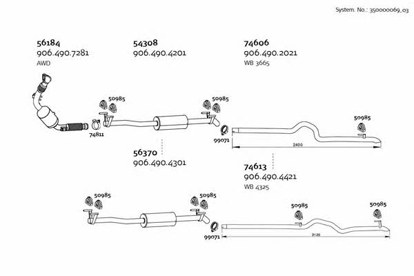 Dinex 350000069_03 Exhaust system 35000006903: Buy near me in Poland at 2407.PL - Good price!