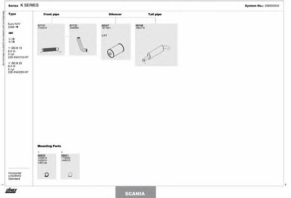  268000009 Exhaust system 268000009: Buy near me in Poland at 2407.PL - Good price!