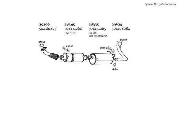 Dinex 328200010_02 Exhaust system 32820001002: Buy near me in Poland at 2407.PL - Good price!