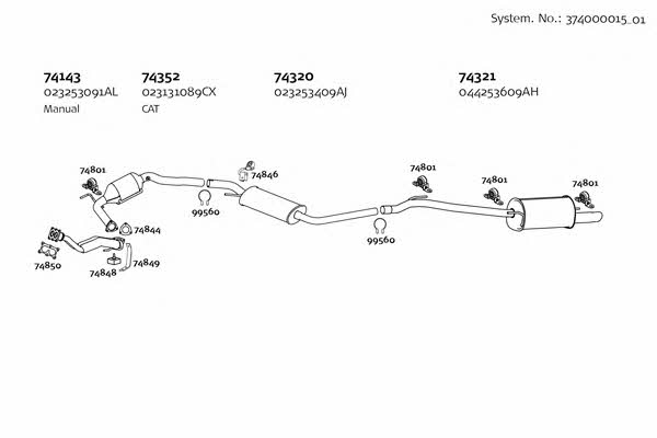  374000015_01 Układ wydechowy 37400001501: Dobra cena w Polsce na 2407.PL - Kup Teraz!