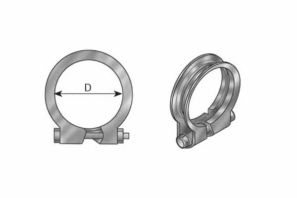 Dinex 99096 Exhaust clamp 99096: Buy near me in Poland at 2407.PL - Good price!