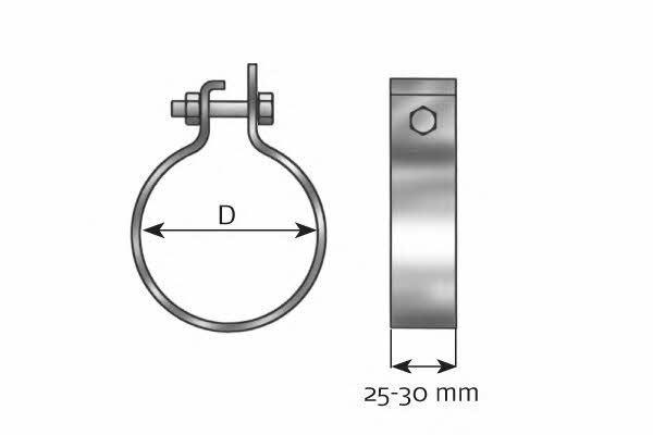 Dinex 99770 Exhaust clamp 99770: Buy near me in Poland at 2407.PL - Good price!