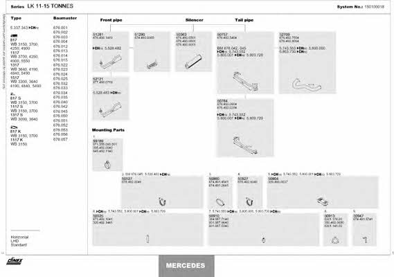  150100018 Exhaust system 150100018: Buy near me in Poland at 2407.PL - Good price!