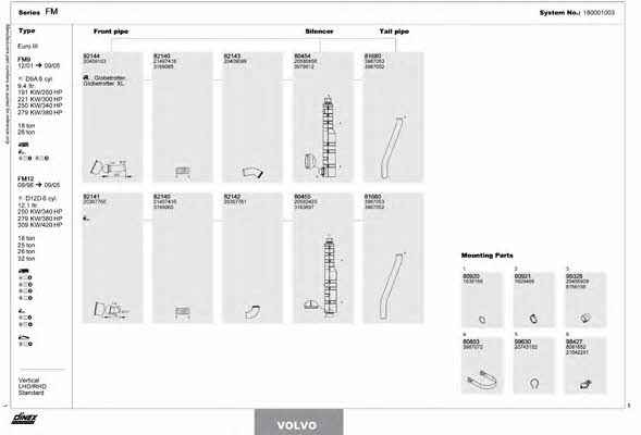  180001003 Exhaust system 180001003: Buy near me in Poland at 2407.PL - Good price!