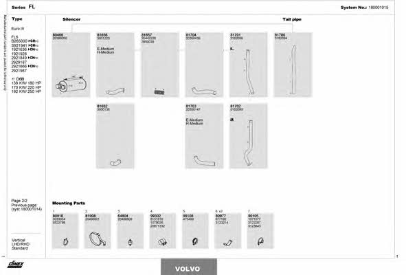  180001015 Exhaust system 180001015: Buy near me in Poland at 2407.PL - Good price!