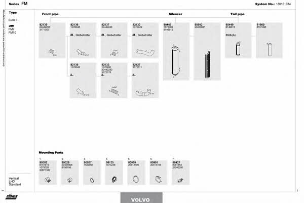  180101034 Exhaust system 180101034: Buy near me in Poland at 2407.PL - Good price!