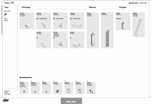  180201034 Exhaust system 180201034: Buy near me in Poland at 2407.PL - Good price!