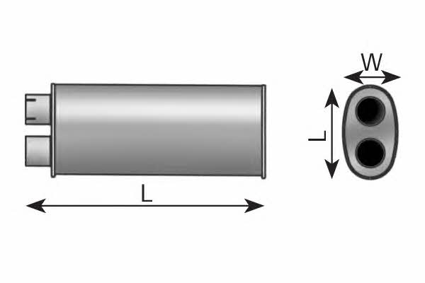 Dinex 49364 Middle-/End Silencer 49364: Buy near me in Poland at 2407.PL - Good price!