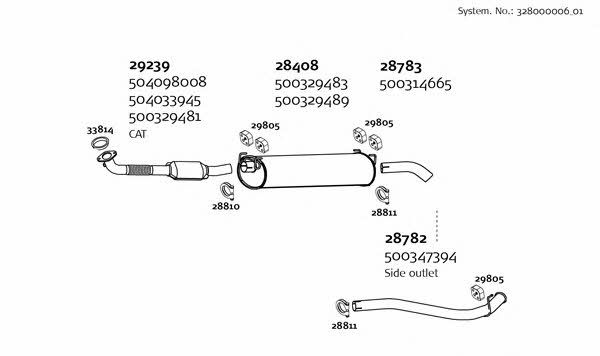  328000006_01 Система выпуска отработаных газов 32800000601: Отличная цена - Купить в Польше на 2407.PL!