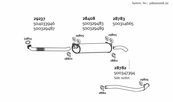  328000006_02 Exhaust system 32800000602: Buy near me in Poland at 2407.PL - Good price!