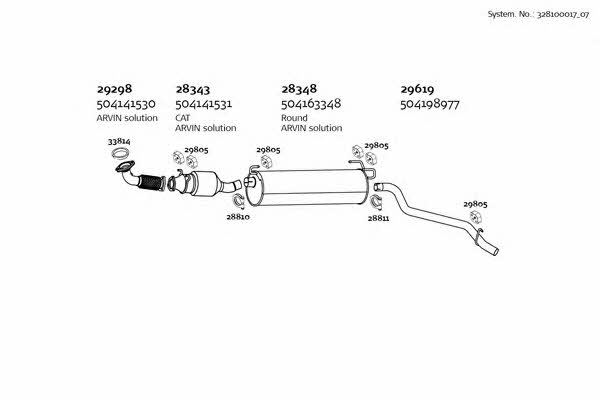 Dinex 328100017_07 Abgasanlage 32810001707: Kaufen Sie zu einem guten Preis in Polen bei 2407.PL!