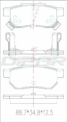 Ditas DFB5215 Brake Pad Set, disc brake DFB5215: Buy near me in Poland at 2407.PL - Good price!