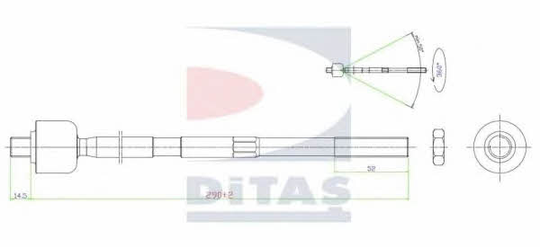 Ditas A2-5662 Тяга рулевая A25662: Отличная цена - Купить в Польше на 2407.PL!