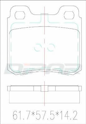 Ditas DFB2041 Brake Pad Set, disc brake DFB2041: Buy near me in Poland at 2407.PL - Good price!