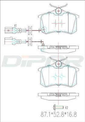 Ditas DFB2387 Brake Pad Set, disc brake DFB2387: Buy near me in Poland at 2407.PL - Good price!