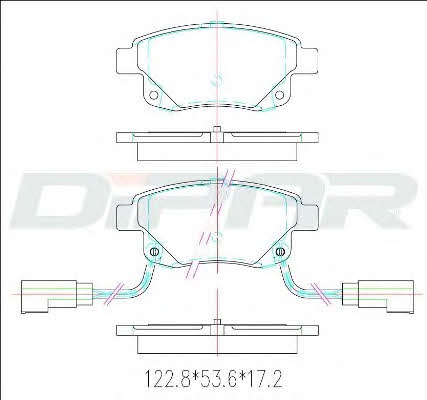 Ditas DFB2573 Brake Pad Set, disc brake DFB2573: Buy near me in Poland at 2407.PL - Good price!