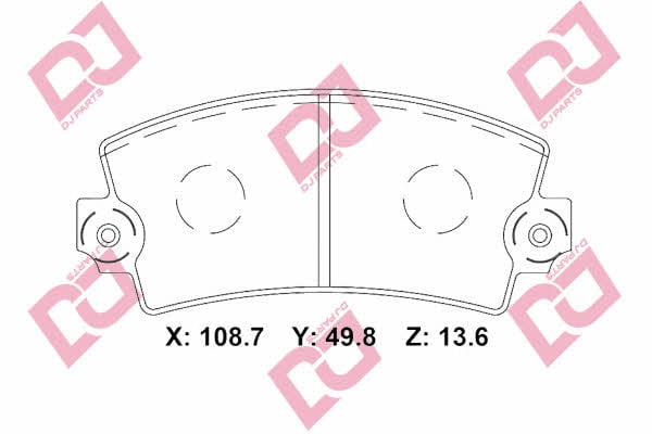 Dj parts BP2282 Brake Pad Set, disc brake BP2282: Buy near me in Poland at 2407.PL - Good price!