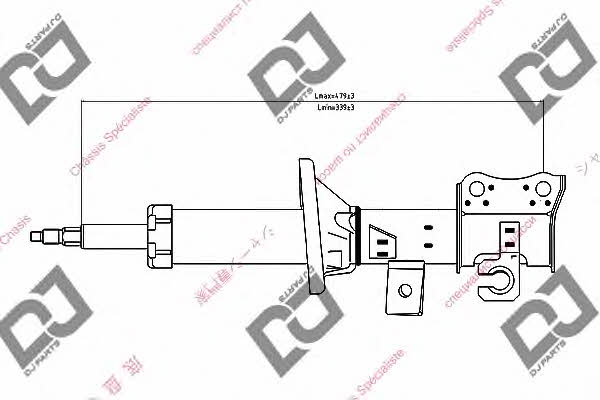 Dj parts DS1244GS Амортизатор підвіски передній лівий газомасляний DS1244GS: Приваблива ціна - Купити у Польщі на 2407.PL!