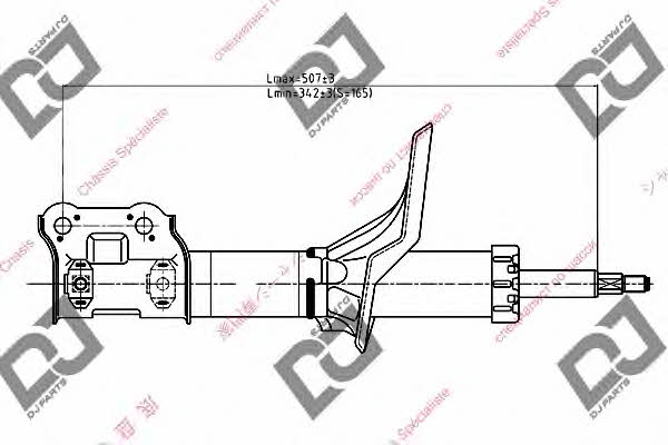 Dj parts DS1282GS Амортизатор підвіски передній правий газомасляний DS1282GS: Приваблива ціна - Купити у Польщі на 2407.PL!