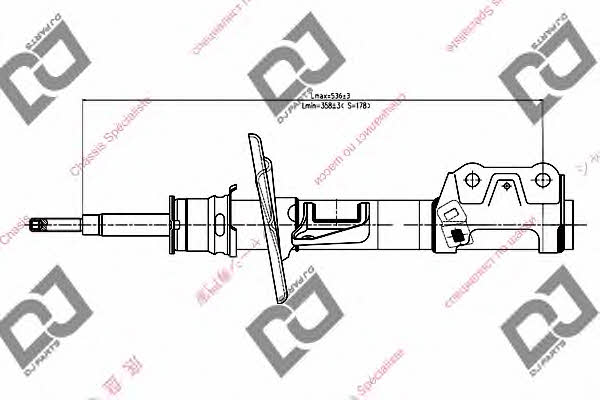 Dj parts DS1302GS Front Left Gas Oil Suspension Shock Absorber DS1302GS: Buy near me in Poland at 2407.PL - Good price!