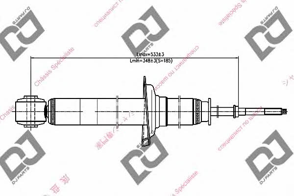 Dj parts DS1658GT Rear oil and gas suspension shock absorber DS1658GT: Buy near me in Poland at 2407.PL - Good price!
