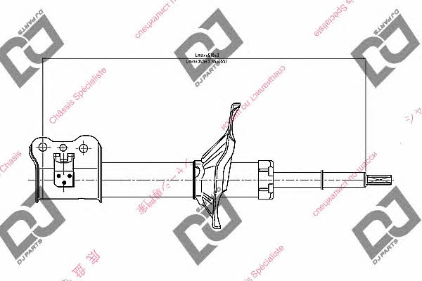 Dj parts DS2212GS Front Right Suspension Shock Absorber DS2212GS: Buy near me in Poland at 2407.PL - Good price!