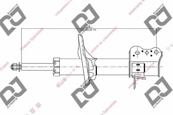 Dj parts DS2214GS Rear Right Shock Absorber DS2214GS: Buy near me in Poland at 2407.PL - Good price!