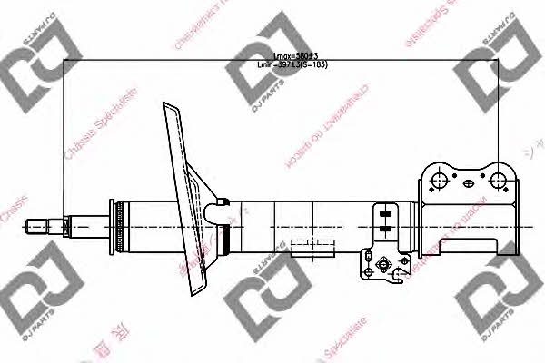 Dj parts DS1046GS Амортизатор подвески передний левый газомасляный DS1046GS: Отличная цена - Купить в Польше на 2407.PL!