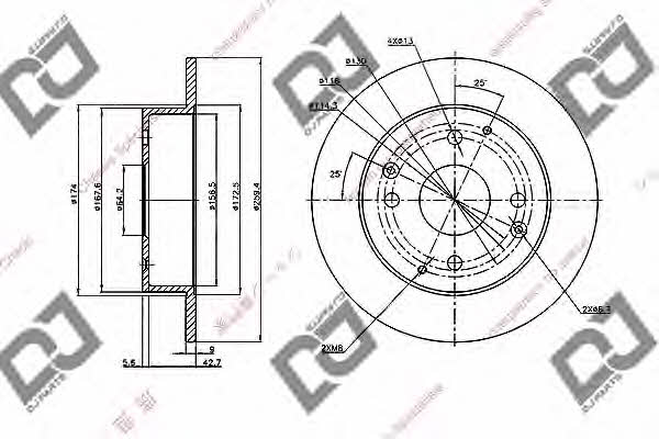 Dj parts BD1042 Tarcza hamulcowa tylna, niewentylowana BD1042: Dobra cena w Polsce na 2407.PL - Kup Teraz!