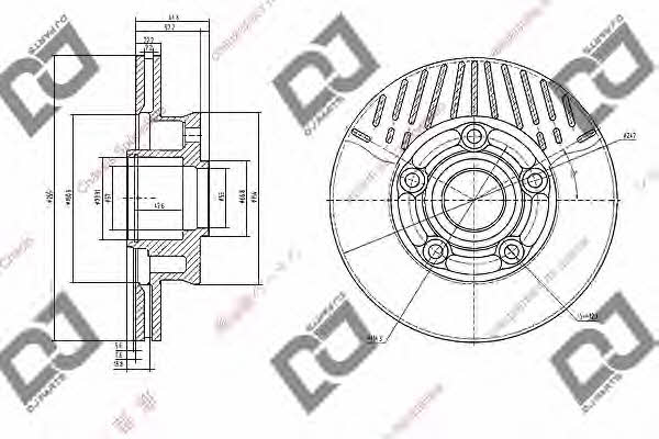 Dj parts BD1053 Тормозной диск передний вентилируемый BD1053: Отличная цена - Купить в Польше на 2407.PL!