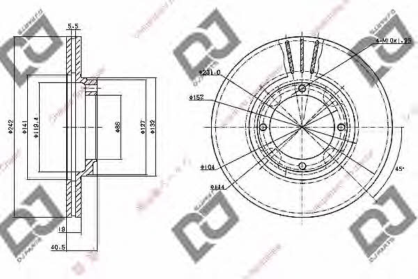 Dj parts BD1079 Front brake disc ventilated BD1079: Buy near me in Poland at 2407.PL - Good price!
