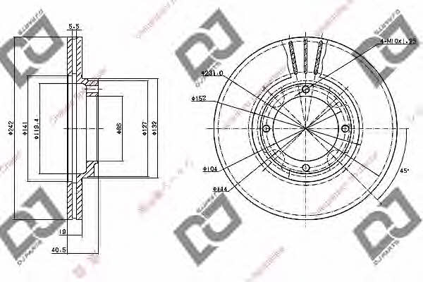 Dj parts BD1079 Wentylowana przednia tarcza hamulcowa BD1079: Dobra cena w Polsce na 2407.PL - Kup Teraz!